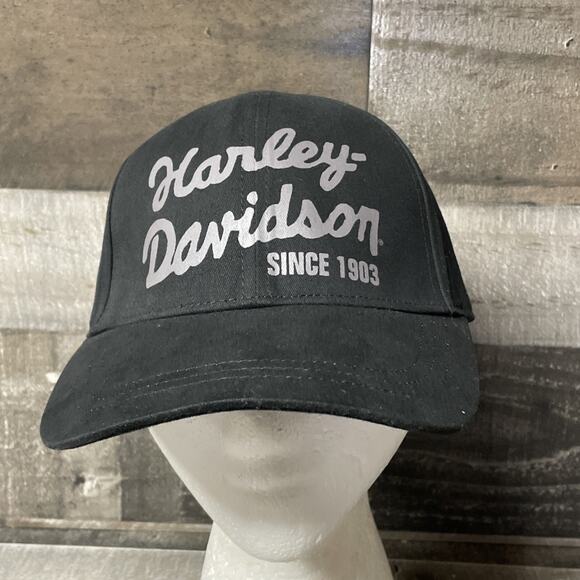 Harley Davidson Since 1903 Motorcycles Baseball Hat Black Adjustable Women’s Cap - Picture 1 of 12